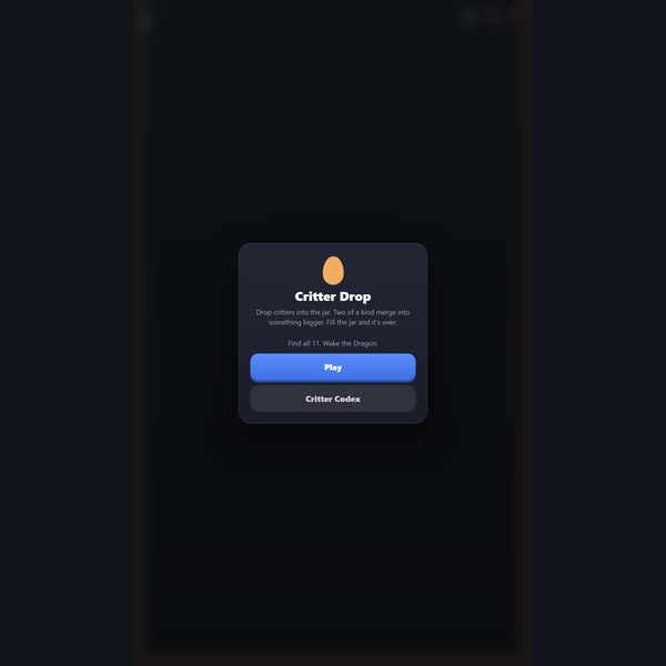 Critter Drop game