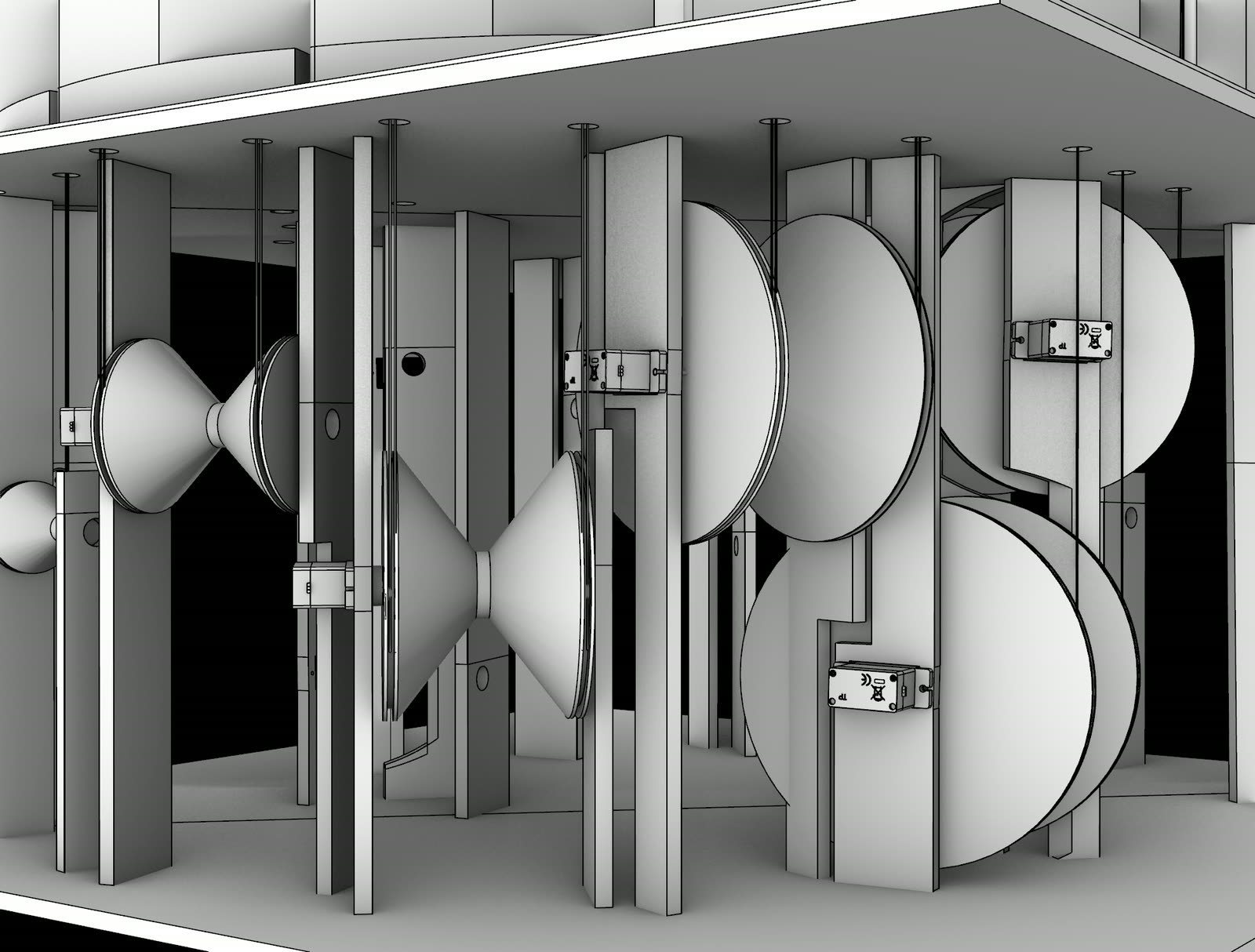 Rhino model detail showing kinetic mechanism